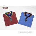 Jersey 65% ​​poliestere 35% cotone melange con colletto a contrasto